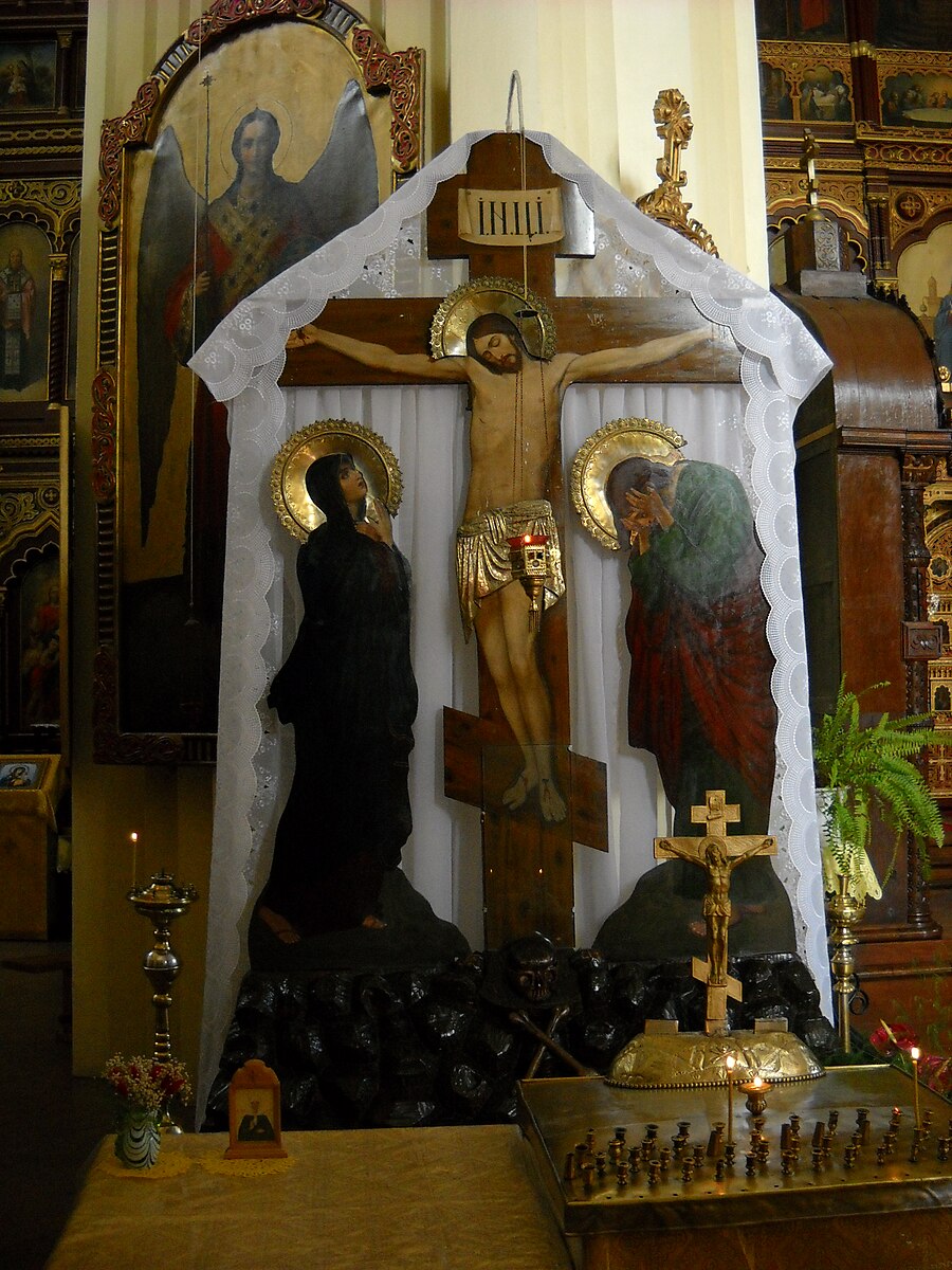 Crucifixion icon orthodox cathedral vilnius